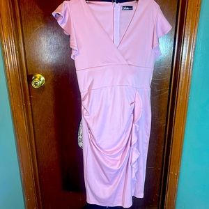 Women lilac rouged dress